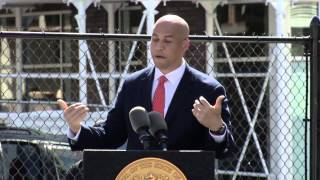 Booker, Christie Come Together for Teachers Village Ribbon Cutting