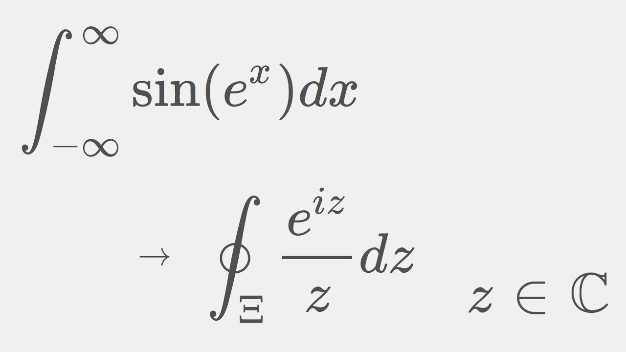 A COMPLEX BOI! Integral sin(e^x) from infinity to