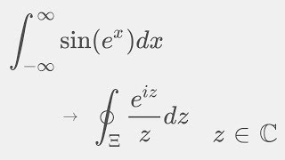 A COMPLEX BOI! Integral sin(e^x) from -infinity to infinity using complex analysis