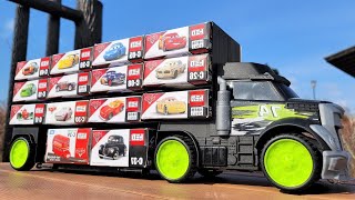 28 Disney Cars Tomica & Medium Black Truck | Square Edition fun truck driving