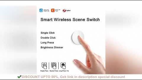 Tuya ZigBee Smart Button Scene Switch Wireless Remote One Key Controller Multi-scene Linkage Switch