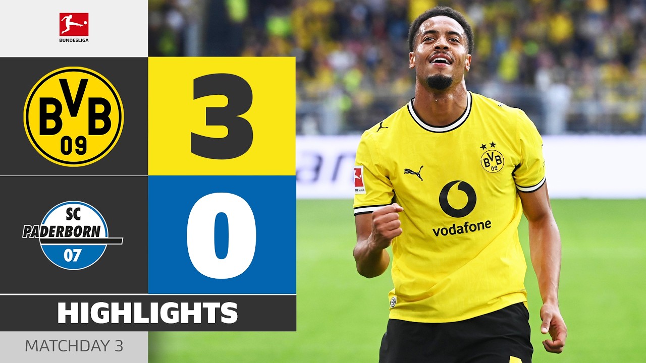 [분데스리가] 보루시아 도르트문트 3 : 0 SC 파더보른 07 경기 결과·하이라이트