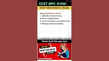 ECET Mechanical MCQS-36 | How to get best rank in ECET,#Ecetshort ,#Sbtet,#ecet