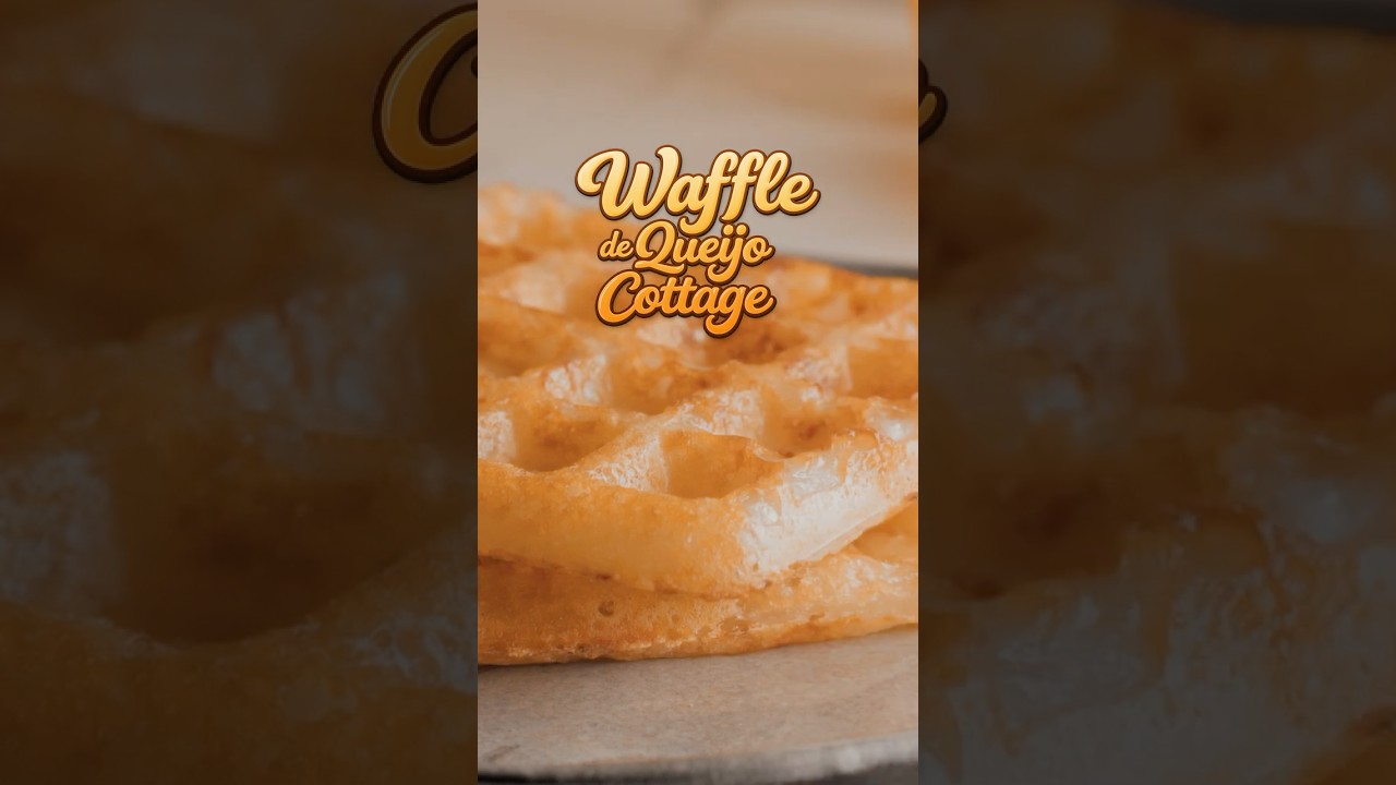Waffle de queijo cottage rápido com 2 ingredientes