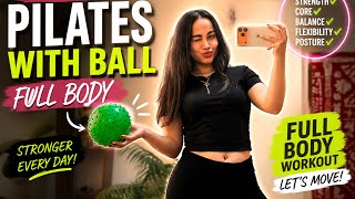 Full Body Pilates Ball Workout | Strength, Balance & Core