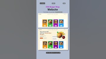 burger shop website using CSS ￼ #coding #trending #shoppingwebsite #frontendcourse #shorts #htmlcss