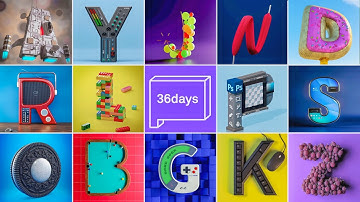 36days of type - 3D alphabets  @TheMotion_Creator