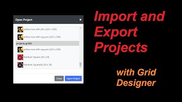 How to Backup Projects Using Import/Export with the Grid Designer