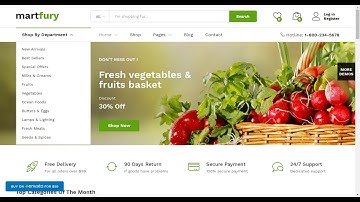 Martfury managing all department menu and sub menu