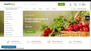Martfury managing all department menu and sub menu