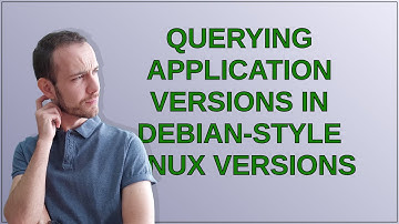 Unix: Querying application versions in Debian-style Linux versions