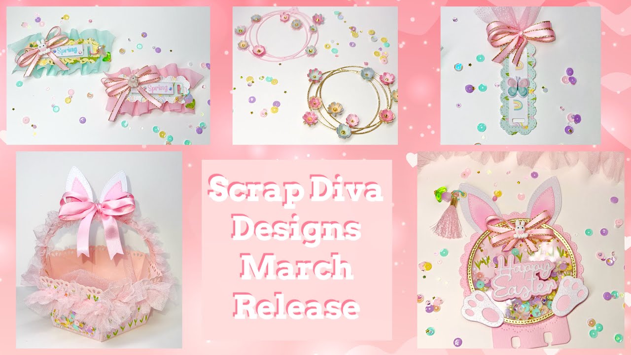 Scrap Diva Designs March Release with Examples- Easter Embellishments