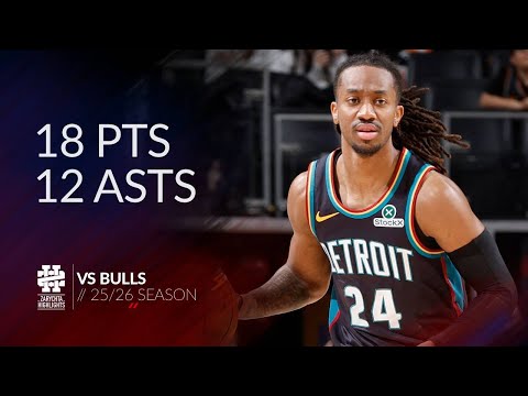 Daniss Jenkins 18 pts 12 asts vs Bulls 25/26 season