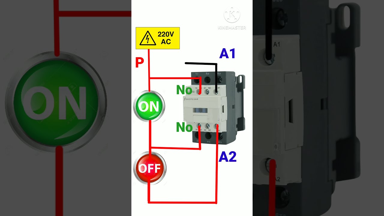 Contactor Holding Wiring Hold On Circuit Diagram Push Button Switch Connection