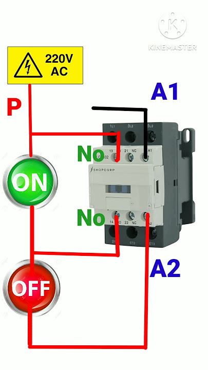 Contactor Holding wiring, Hold On Circuit , Contactor wiring diagram, push button switch connection