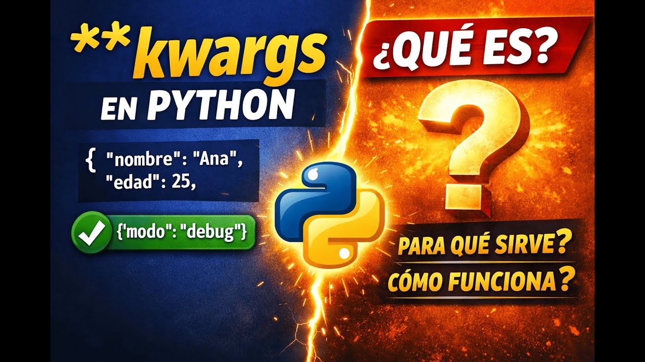 **kwargs en Python explicado fácil | Para qué sirve y cómo funciona