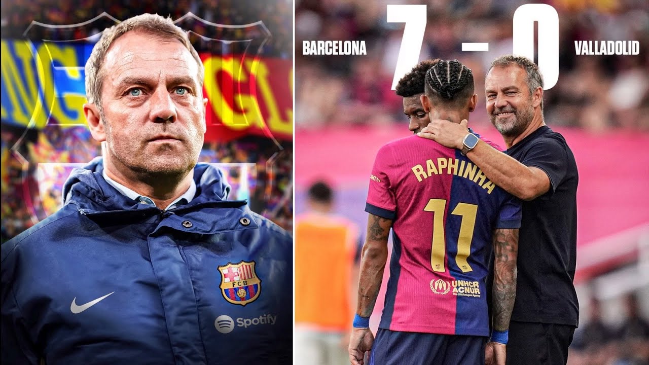 hansi-flick-s-statement-quote-after-barcelona-7-0-valladolid-youtube