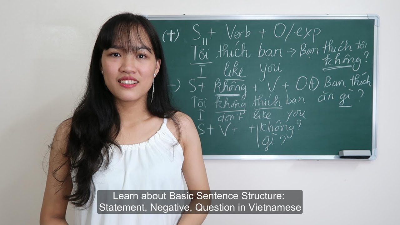 Learn about Basic Sentence Structure Statement, Negative, Question in