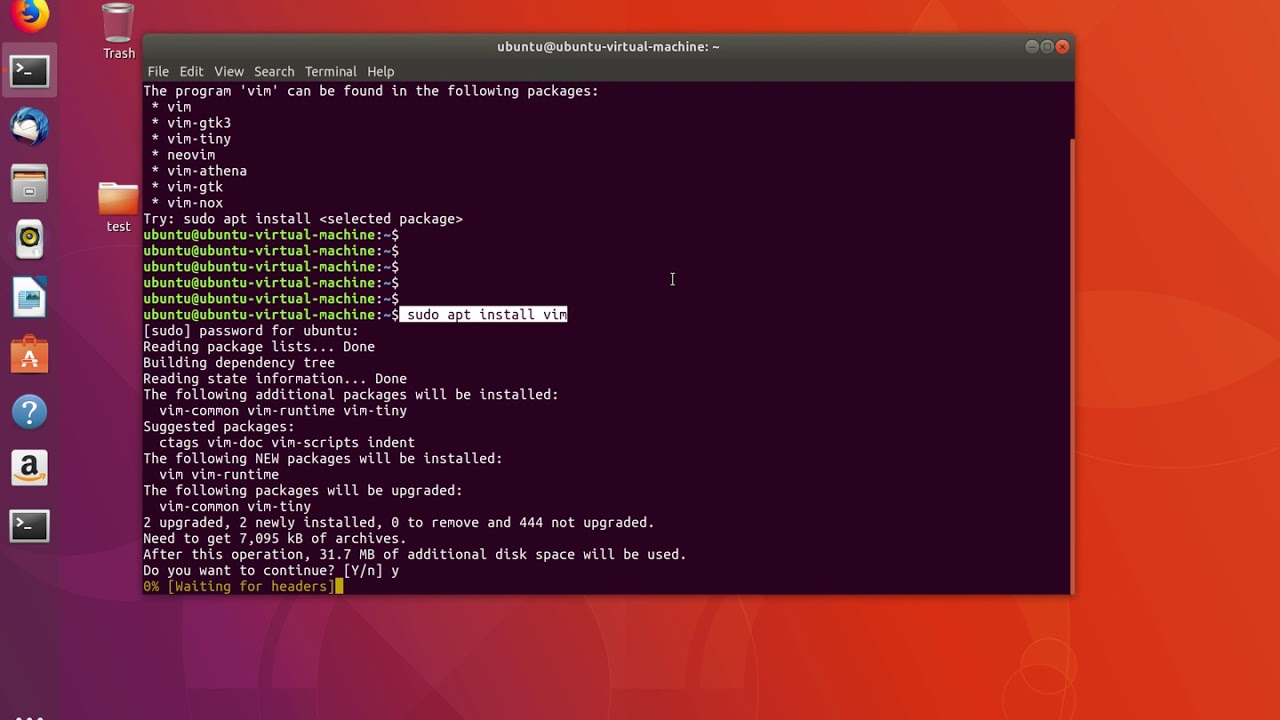 How to install VIM editor in Ubuntu 11.11 11.11