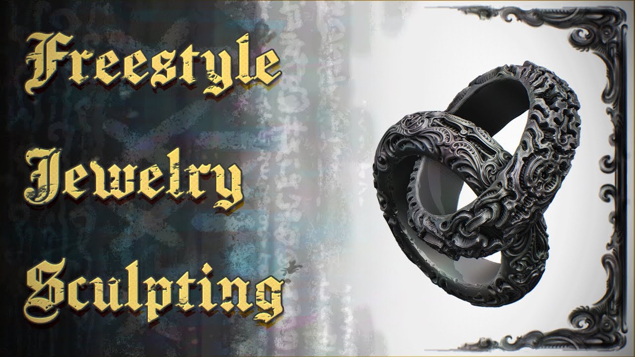 Two Rings Pendant Two rings Jewelry Blender 3d Sculpting - YouTube