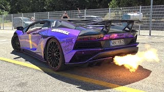 CRAZY LOUD Lamborghini Aventador S with Capristo Straight Pipe!! - INSANE Revs & Flames!