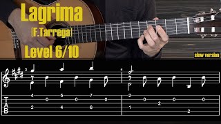 PDF Sample Lagrima - Francisco Tarrega. guitar tab & chords by My_Guitar.