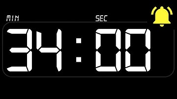 ⏰ TIMER 34 Minutes ((BEEP)) 🔔 - Countdown with Alarm