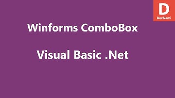 Visual Basic .Net ComboBox Control