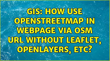 GIS: How use OpenStreetMap in webpage via OSM URL without Leaflet, OpenLayers, etc?