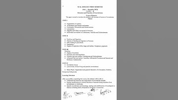 Msc zoology 1st semester syllabus