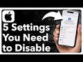 5 Essential iPhone Settings to Disable for Enhanced Privacy and Security