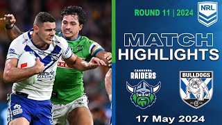 NRL 2024 | Canberra Raiders v Canterbury-Bankstown Bulldogs | Match Highlights