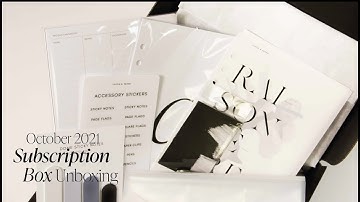 October 2021 Penspiration and Planning + Stationery Subscription Box Unboxing | Cloth & Paper