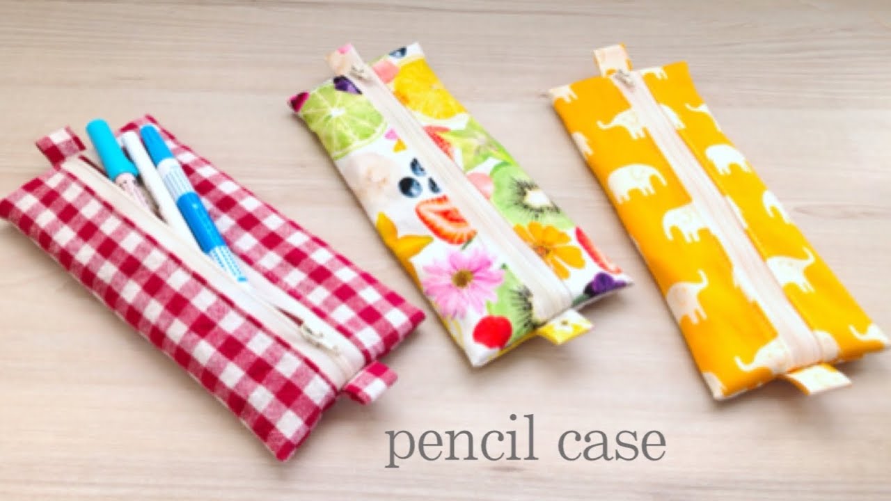ふんわりファスナーペンケースの作り方★ファスナーつけも簡単に★ メガネケースにも★How to make a zipper pen case