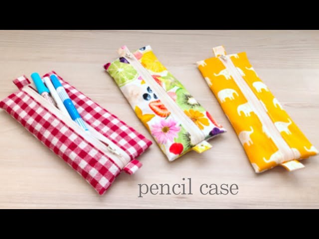 ふんわりファスナーペンケースの作り方★ファスナーつけも簡単に★ メガネケースにも★How to make a zipper pen case