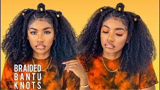 QUICK BRAIDED BANTU KNOT STYLE