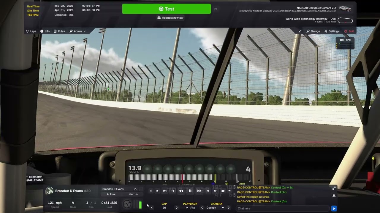 iRacing: Брэндон Эванс (Next Gen @ Gateway)