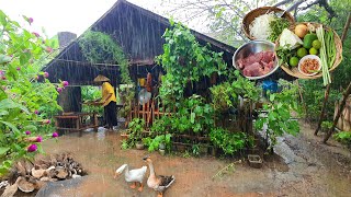 Cooking on a Rainy Evening in the Village | Tasty Countryside Dinner