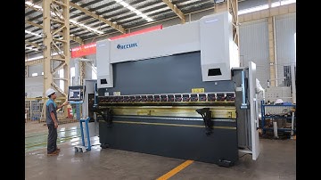 ACCURL 6 Axis CNC Hydraulic Press Brake 300 ton 4000mm DELEM DA 66T 3D Control Motorized Crowning