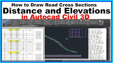 How to Draw Road Cross Section With Distance and Elevation in Autocad Civil 3D. |Distance Elevation|