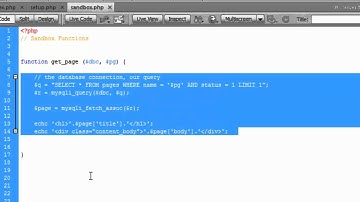 Developing a Dynamic Web site start to finish | Part 11 - Writing Functions & Code Cleanup