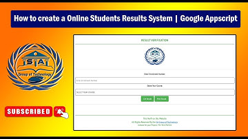 How to create a Online Students Results System | Google Appscript #googlesheets #webapp #webdesign