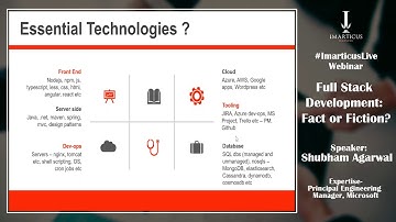#ImarticusLive Webinar - Full Stack Development: Fact or Fiction