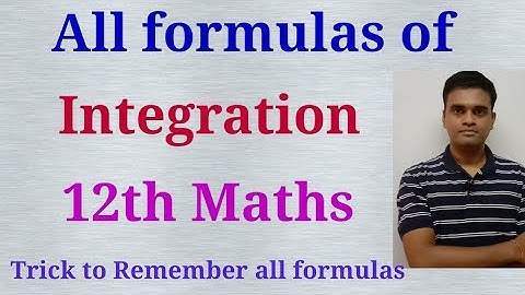 All Formulas and Rules of Integration or Indefinite Integration,12th HSC Maths //12th CBSE Maths
