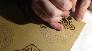 Pyrography time lapse - Celtic knot 1 Th.