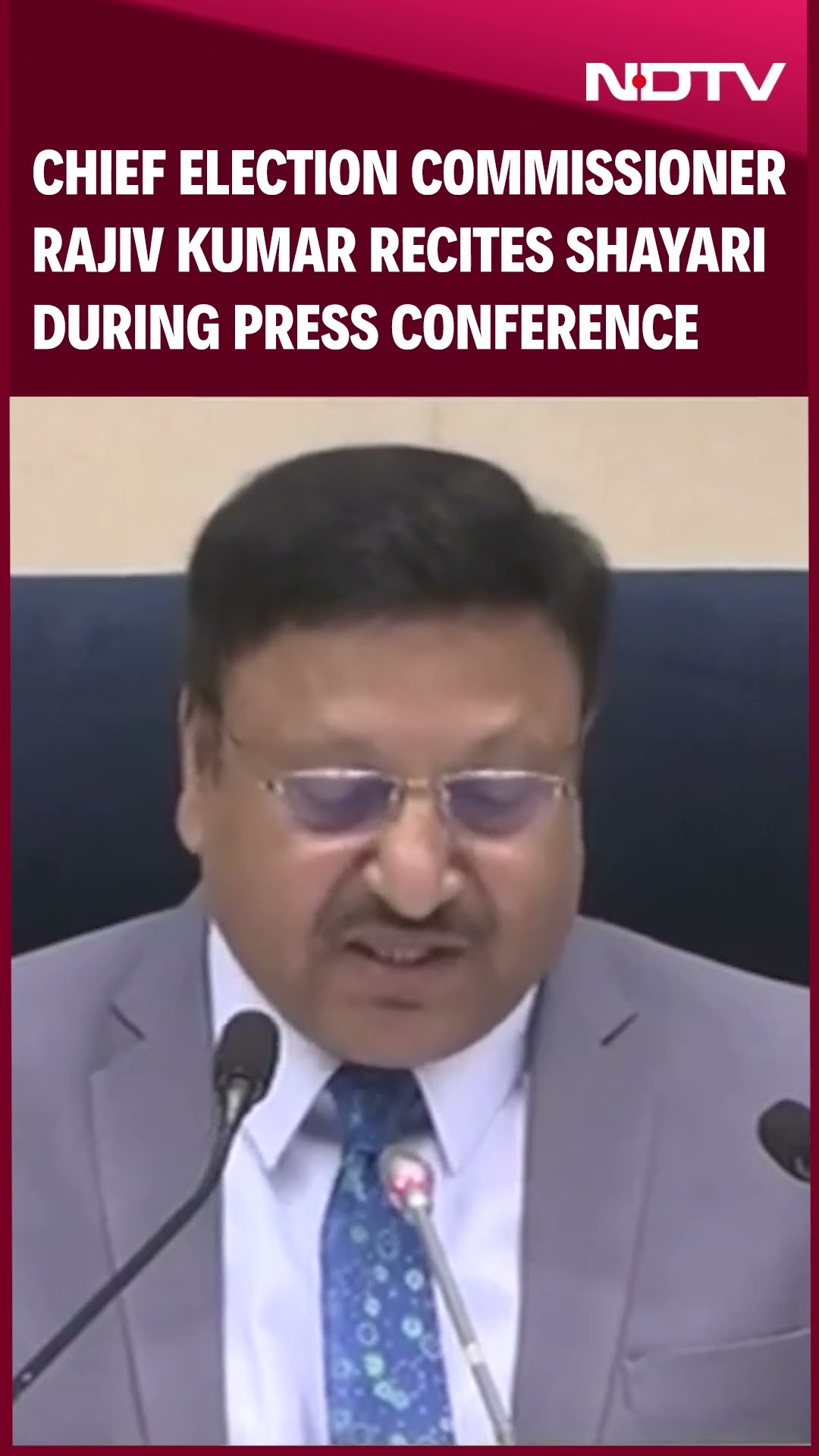 Delhi Elections | Chief Election Commissioner Rajiv Kumar Recites Shayari During Press Conference