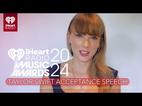 Taylor Swift Accepts The Artist Of The Year Award At The 2024 iHeartRadio Music Awards