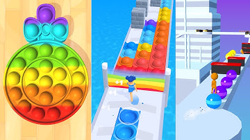 Pop us! Pop it run, stack Rider | satisfying asmr and relaxing game play android iOS