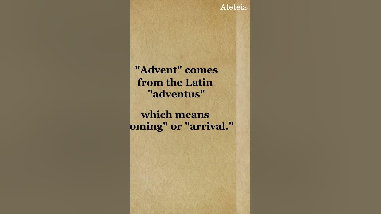 what-does-advent-mean-youtube