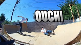 Skateboard RIGHT IN THE PENIS